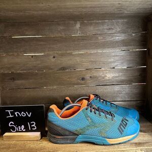 Mens Inov 8 F-Lite 250 Blue Athletic Training Gym Shoes Sneakers Size 11.5 D GUC